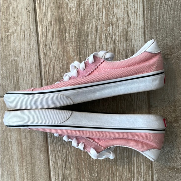 Vans pink and white sneakers, women's size 9 - Picture 4 of 10